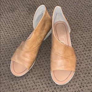 Ccocci brown cut out sandals